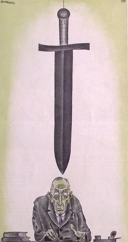 De rechtszekerheid van den ambtenaar op spotprent (Lithos), Antiek en Kunst, Kunst | Litho's en Zeefdrukken, Verzenden