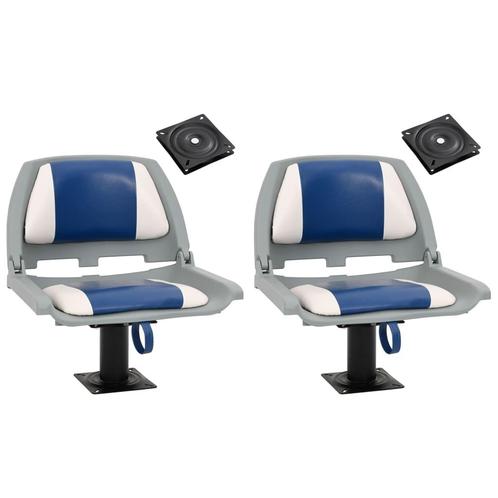 vidaXL Bootstoelen 2 st met poot 360° draaibaar, Watersport en Boten, Bootonderdelen, Nieuw, Verzenden