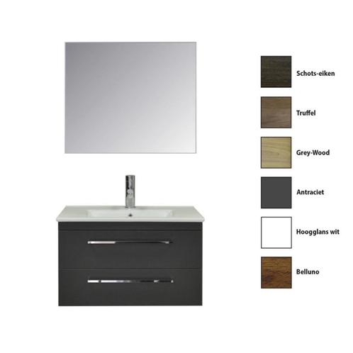 Badkamermeubelset Sanicare Q6 Twee Laden Chromen Greep 80 cm, Doe-het-zelf en Verbouw, Sanitair, Bad, Nieuw, Chroom, Ophalen of Verzenden