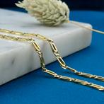 Gouden marine schakel ketting | 43,5 cm (marine ketting), Ophalen of Verzenden, Gebruikt, Overige kleuren, Goud