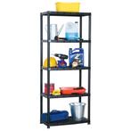 vidaXL Opbergrek 5-laags 71x38x170 cm kunststof zwart, Huis en Inrichting, Kasten | Stellingkasten, Verzenden, Nieuw