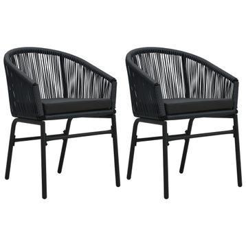 Tuinstoelen Set Zwart | Weerbestendig | Retourdeal beschikbaar voor biedingen