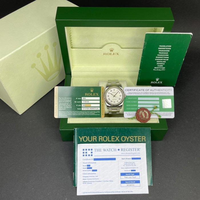 Rolex - Oyster Perpetual - 116034 - Unisex - 2008, Sieraden, Tassen en Uiterlijk, Horloges | Heren