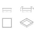 Inbouwnis Wiesbaden 30x30x7 cm RVS Mat Wit, Ophalen of Verzenden, Nieuw