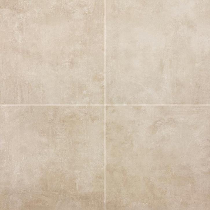 Vloertegel betonlook taupe / beige 120x120 gerectificeerd, Doe-het-zelf en Verbouw, Tegels, Vloertegels, Nieuw, 10 m² of meer
