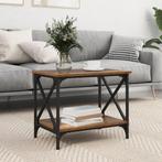 vidaXL Bijzettafel met plank met opslag Oud hout 55 x 38 x, Huis en Inrichting, Tafels | Salontafels, Verzenden, Nieuw, 50 tot 100 cm