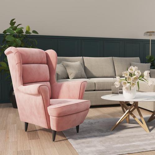 Roze Fluweel Fauteuil : Tweedekansje voor Stijl! OP=OP, Huis en Inrichting, Fauteuils, 50 tot 75 cm, 75 tot 100 cm, Nieuw, Ophalen of Verzenden