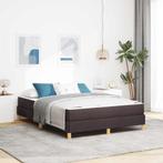 vidaXL Boxspring bed Bruin 160 x 200 cm Stof en Engineered, Verzenden, Nieuw, Bruin, Stof