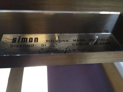 Simon Gavina - Carlo Scarpa - Tafel - Staal - Geborsteld, Huis en Inrichting, Overige Huis en Inrichting