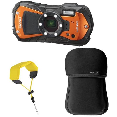 Ricoh WG-80 Orange kit met tas en drijfriem, Audio, Tv en Foto, Fotografie | Onderwatercamera's, Nieuw, Ophalen of Verzenden