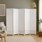 Kamerscherm hout Wit 5 panelen, Huis en Inrichting, Verzenden, Nieuw