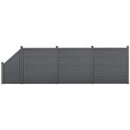 HKC Schuttingpanelen set vierkant/schuin 183x625cm grijs, Verzenden, Nieuw