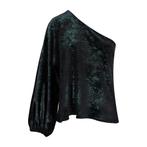 YMRA • zwart groene velvet trui • M, Kleding | Dames, Maat 38/40 (M), YMRA, Verzenden, Zwart