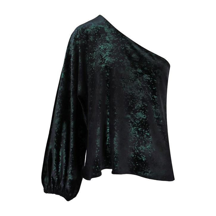 YMRA • zwart groene velvet trui • M, Kleding | Dames, Tops, Zwart, Nieuw, Maat 38/40 (M), Verzenden