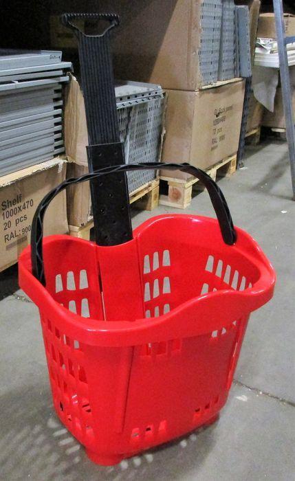 Winkelmand, Boodschappenmand, Trolley rood 43 liter, NIEUW, Zakelijke goederen, Kantoor en Winkelinrichting | Winkel en Inventaris