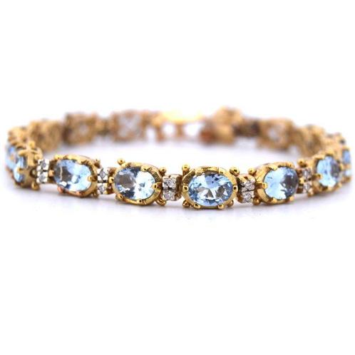 Zonder Minimumprijs - Armband - 9 kt. Geel goud, Zilver -, Sieraden, Tassen en Uiterlijk, Armbanden