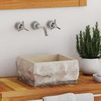 vidaXL Gootsteen 30x30x13 cm marmer crèmekleurig, Doe-het-zelf en Verbouw, Sanitair, Verzenden, Nieuw