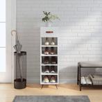vidaXL Schoenenkast 30x35x105 cm bewerkt hout hoogglans wit, Huis en Inrichting, Kasten | Overige, Verzenden, Nieuw