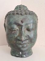Groen gepatineerd Buddha hoofd - Beeld - Azië (Zonder