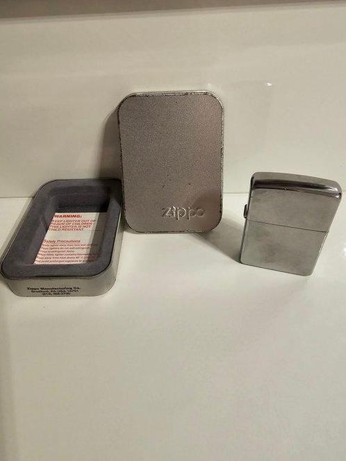 Zippo - Zippo Blank Silber mit Original Blech Verpackung D, Verzamelen, Rookartikelen, Aanstekers en Luciferdoosjes