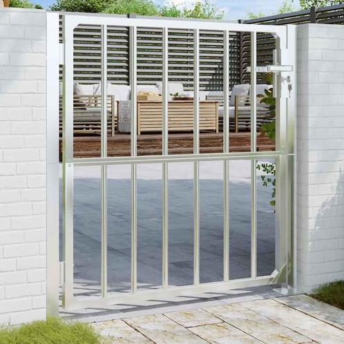 vidaXL Poort 100x100 cm roestvrij staal, Tuin en Terras, Tuinpoorten, Nieuw, Verzenden
