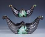 Faienceries de Thulin - Schaal - Twee Art Deco boot schalen