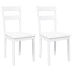 Eetkamerstoelen Hout Wit 2st - Retourdeal - 60% Korting!, Huis en Inrichting, Stoelen, Twee, Wit, Nieuw, Ophalen of Verzenden