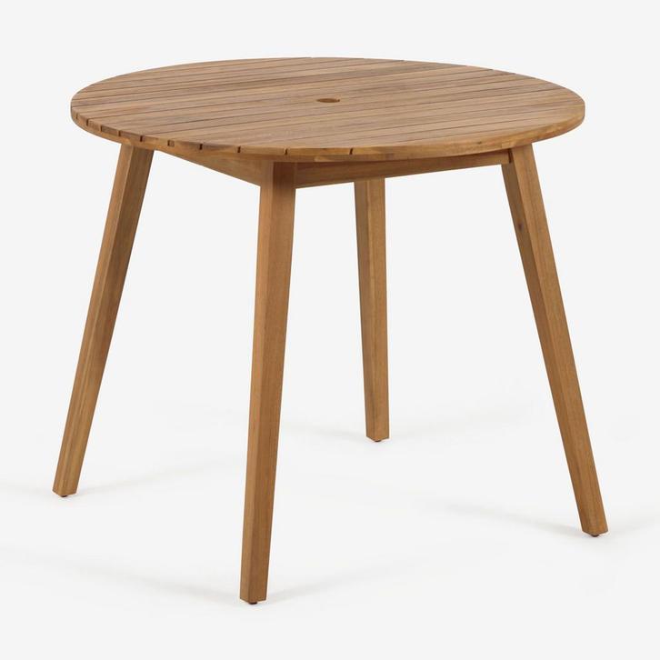 *WOONWINKEL* Kave Home Vilma Ronde Tuintafel Acacia Hout, Huis en Inrichting, Tafels | Eettafels, Nieuw, Verzenden