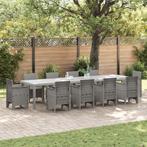 vidaXL Tuintafel 350x100x73 cm poly rattan lichtgrijs, Tuin en Terras, Tuintafels, Verzenden, Nieuw, Metaal