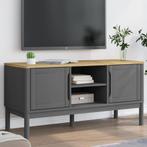 vidaXL Tv-meubel FLORO 114x43x55 cm massief grenenhout grijs, Huis en Inrichting, Kasten | Televisiemeubels, Verzenden, Nieuw