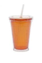 Gimex Drinkbeker met Rietje Oranje, Caravans en Kamperen, Ophalen of Verzenden, Nieuw