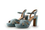 Manfield Sandalen in maat 37 Blauw, Sandalen of Muiltjes, Zo goed als nieuw, Manfield, Verzenden