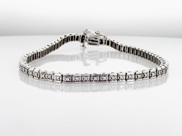 Tennis armband - 18 karaat Witgoud - 0.60ct. tw. Diamant, Sieraden, Tassen en Uiterlijk, Antieke sieraden