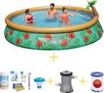 Bestway Zwembad  Fast Set  Paradijs Bloemen  457 x 84 cm, Verzenden, Opblaaszwembad, 80 tot 120 cm, Rond