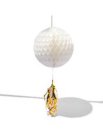 HEMA Honeycomb bal wit goud Ø30cm, Verzenden, Nieuw
