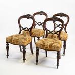 Stoel (4) - Walnoot, Fluweel