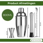 My Green Deal – RVS Cocktailset met Accessoires, Verzenden, Nieuw