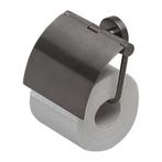 Toiletrolhouder Geesa Nemox met Klep Geborsteld Zwart, Ophalen of Verzenden, Nieuw, Bad