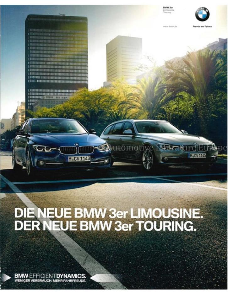 2015 BMW 3 SERIE BROCHURE DUITS, Boeken, Auto's | Folders en Tijdschriften, BMW