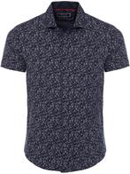 Carisma Blauw Overhemd Korte Mouw Met Wit Motief 9173, Verzenden, Nieuw, Blauw