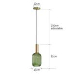 Retro Glazen Hanglamp – Kleurrijk Design met LED E27, Huis en Inrichting, Lampen | Hanglampen, Verzenden, Nieuw