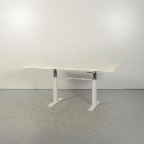 Zit-sta bureau Solidesk - Wit blad - 168 x 80 cm -, Huis en Inrichting, Bureaus, Ophalen of Verzenden