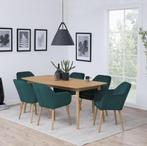 25% korting | Eetkamerstoel turquoise | velvet | houten, Huis en Inrichting, Stoelen, Modern/Scandinavisch/Velvet, Nieuw, Verzenden