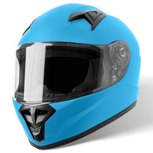 VINZ Parana Kinderhelm Motor / Scooter - Mat Blauw, Motoren, Accessoires | Sloten, Verzenden