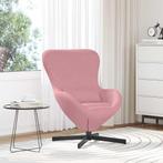 vidaXL Donkergrijze Fauteuil Roze Standaard Stof, Huis en Inrichting, Fauteuils, Verzenden, Nieuw