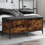 vidaXL Opbergbankje 102x42x45 cm bewerkt hout gerookt, Verzenden, Nieuw