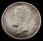 Spanje. Amadeo I. 5 Pesetas 1971*71 SDM Variante columna