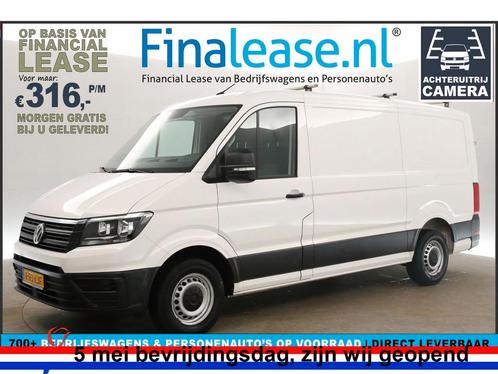 Volkswagen Crafter 30 2.0 TDI L3H2 140PK Airco Trekh €316pm, Auto's, Bestelauto's, Lease, Handgeschakeld, Diesel, Volkswagen, Wit