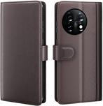 ProGuard OnePlus 11 Wallet Hoesje Echt Leder Bruin, Verzenden, Nieuw, Hoesje of Tasje