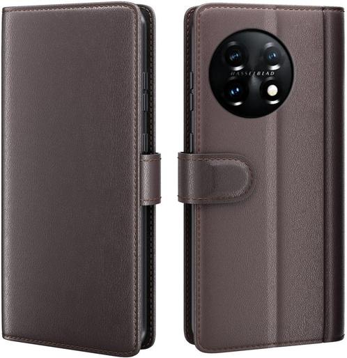 ProGuard OnePlus 11 Wallet Hoesje Echt Leder Bruin, Telecommunicatie, Mobiele telefoons | Hoesjes en Frontjes | Overige merken
